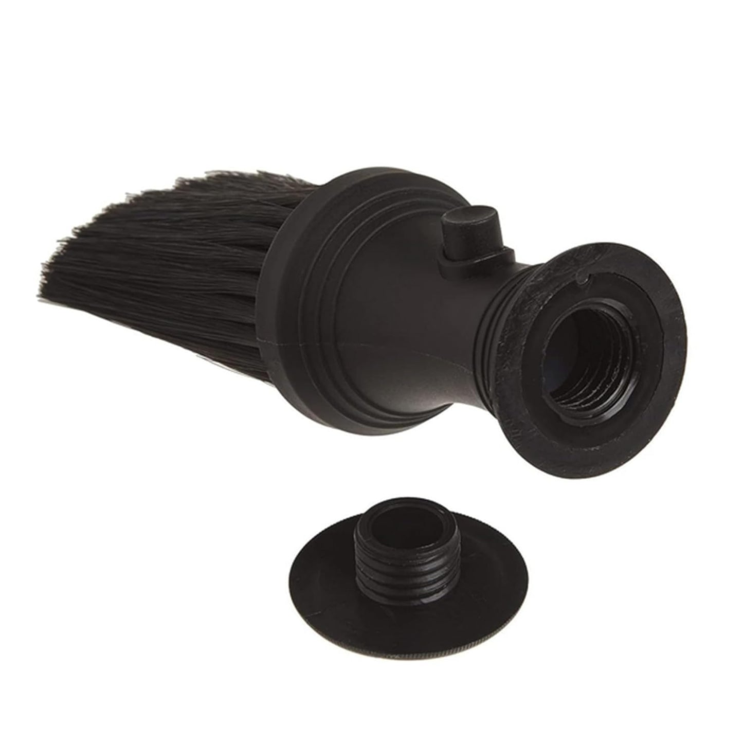 Diane Neck Duster with Powder Dispenser Barber and Salon Brush to Remove Loose Hair from Neckline and Ears, Soft Nylon Bristles, Stand Up Base, 6.25”