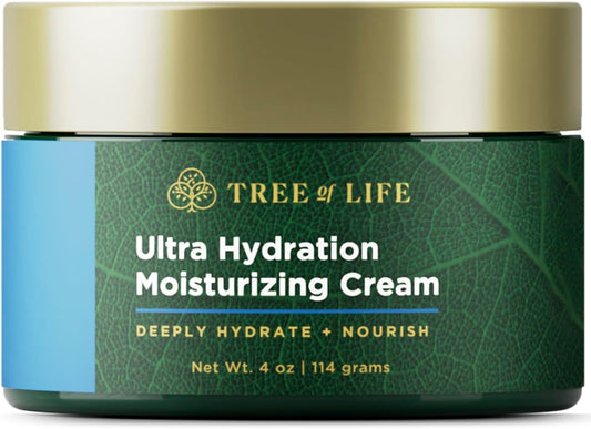 Tree of Life Beauty Moisturizer, Hydrating, Anti-Aging, Reduces Dark Spots & Fine Lines, Brightens, Firmer and Smoother Skin Non Greasy - Ultra Hydration Face Cream 4 Fl Oz