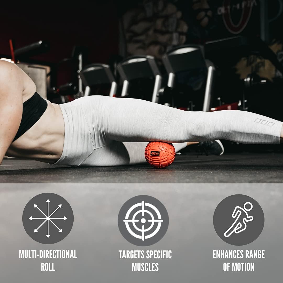 4KOR Massage Balls for Trigger Point Therapy - Myofascial Release Ball - Muscle Relief for Back, Neck, Shoulder, Foot Pain - Fitness Massage Balls for Mobility - Deep Tissue Release Ball