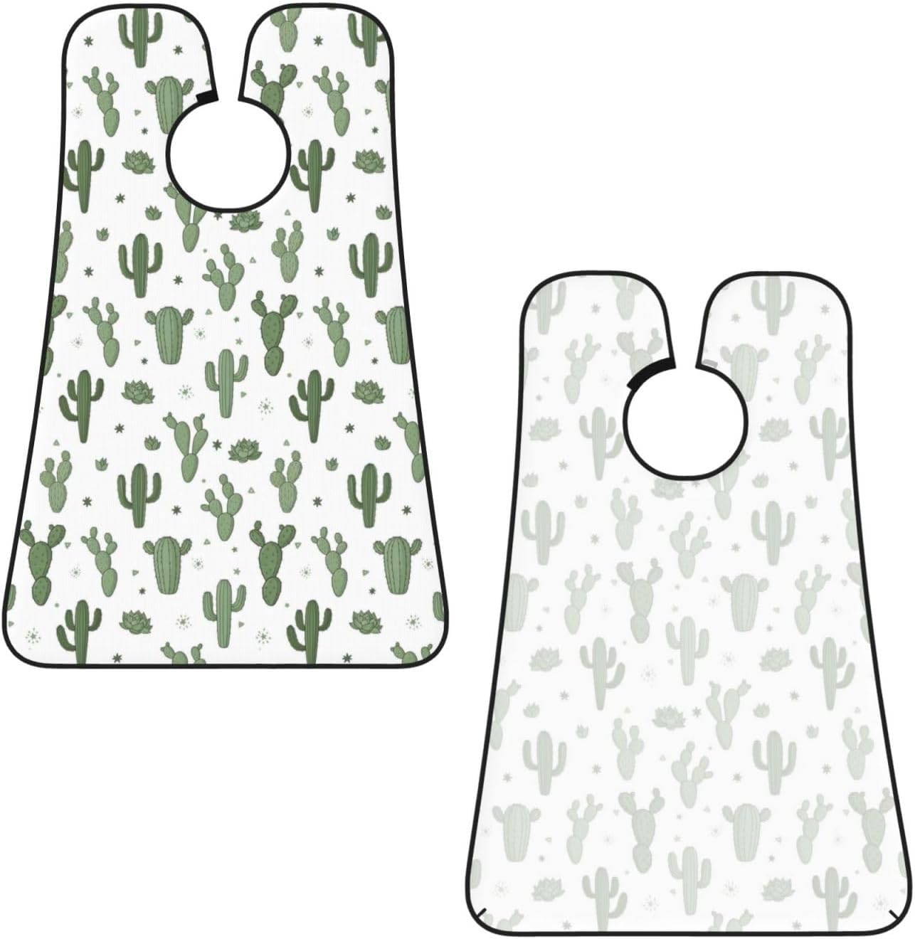 Adjustable Non-Stick Beard Apron, Hair Catcher Cape for Shaving Grooming, Waterproof with Suction Cups Men, Floral Cactus Shave Bib