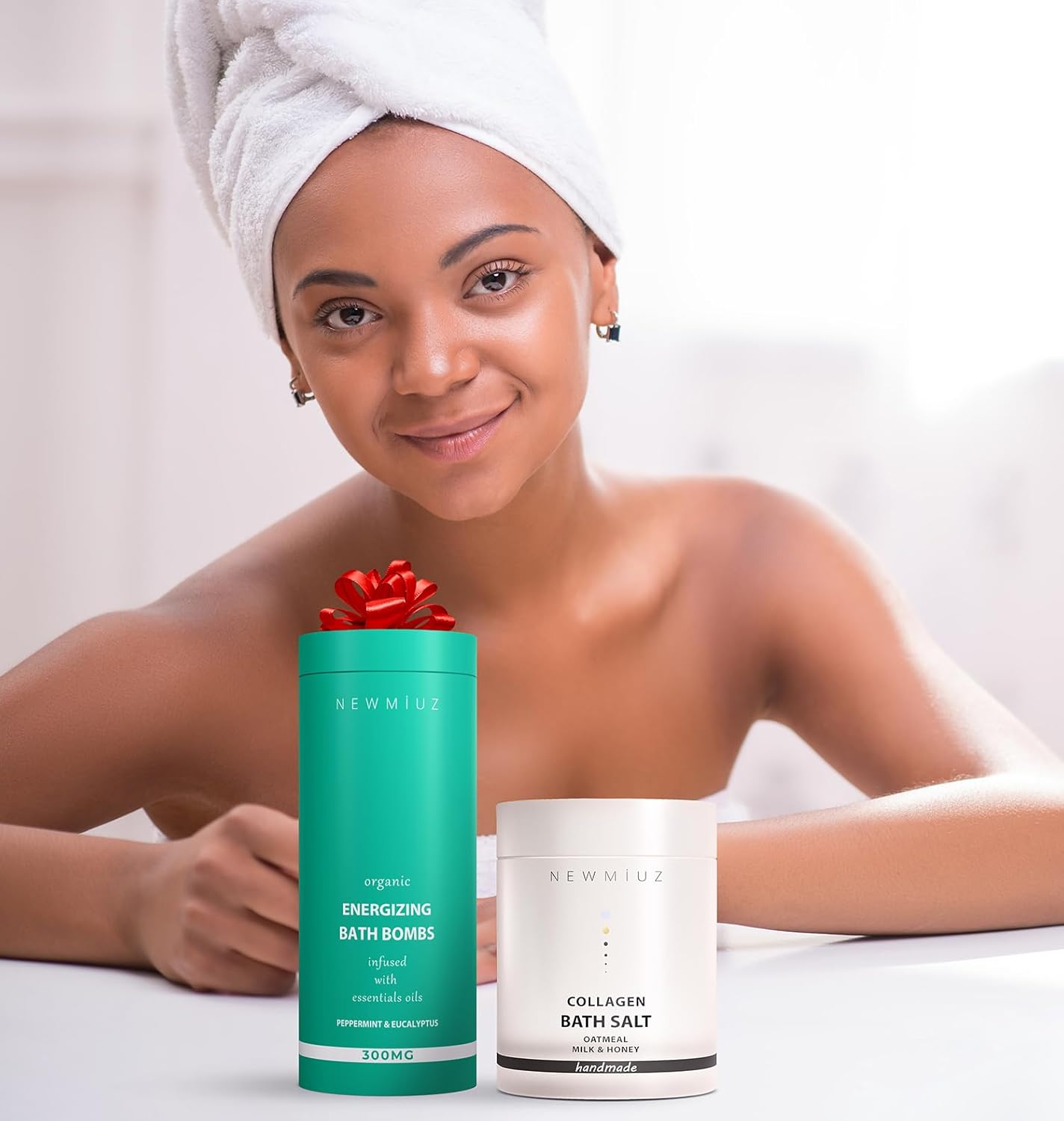 Menthol Fizzing Bath Bomb Eucalyptus Peppermint Epsom Salt Refreshing Bubble Spa with Essential Oil Infused Post Workout Sore Muscles Recovery Gift