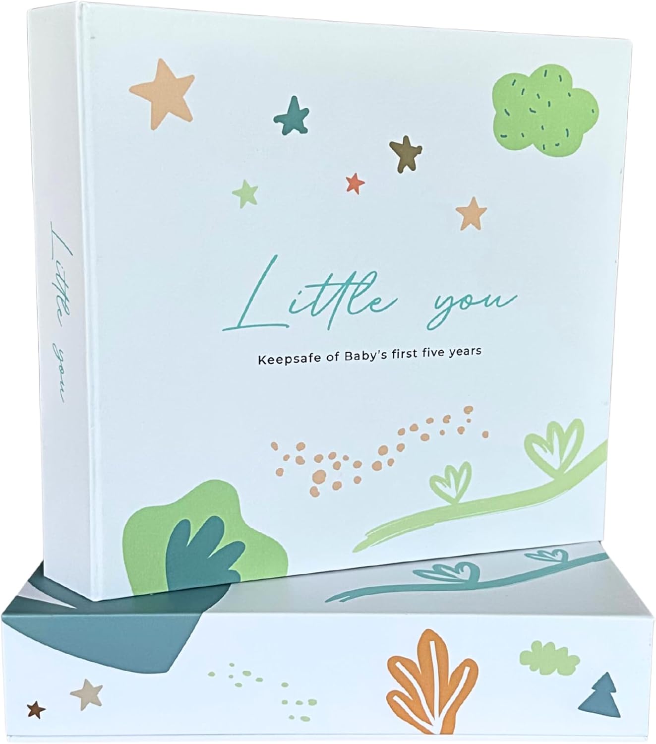 Little You – Baby Memory Book & Pregnancy Journal (120 Pages) – Newborn to 5 Years – Magnetic Gift Box + Photo Pockets + Letter to Open at 21 – Keepsake Album for Boys or Girls