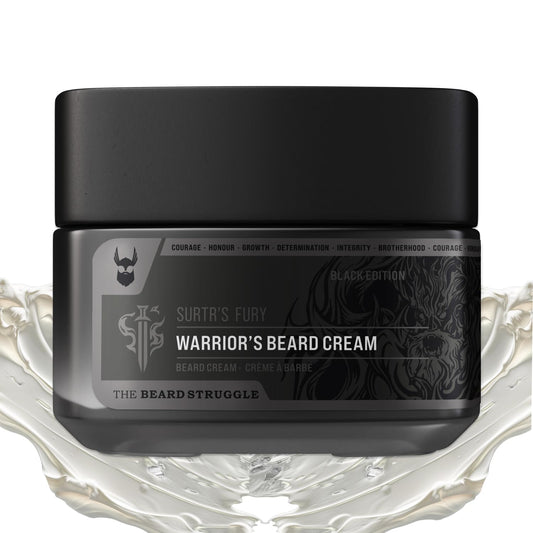 Beard Cream for Men by Beard Struggle -Surtr's Fury Beard Butter, Moisturizer & Softener for Men - Itch Relief, Hydration with Avocado & Jojoba Oils - Beard, Mustache & Corase Growth Cream, 50g
