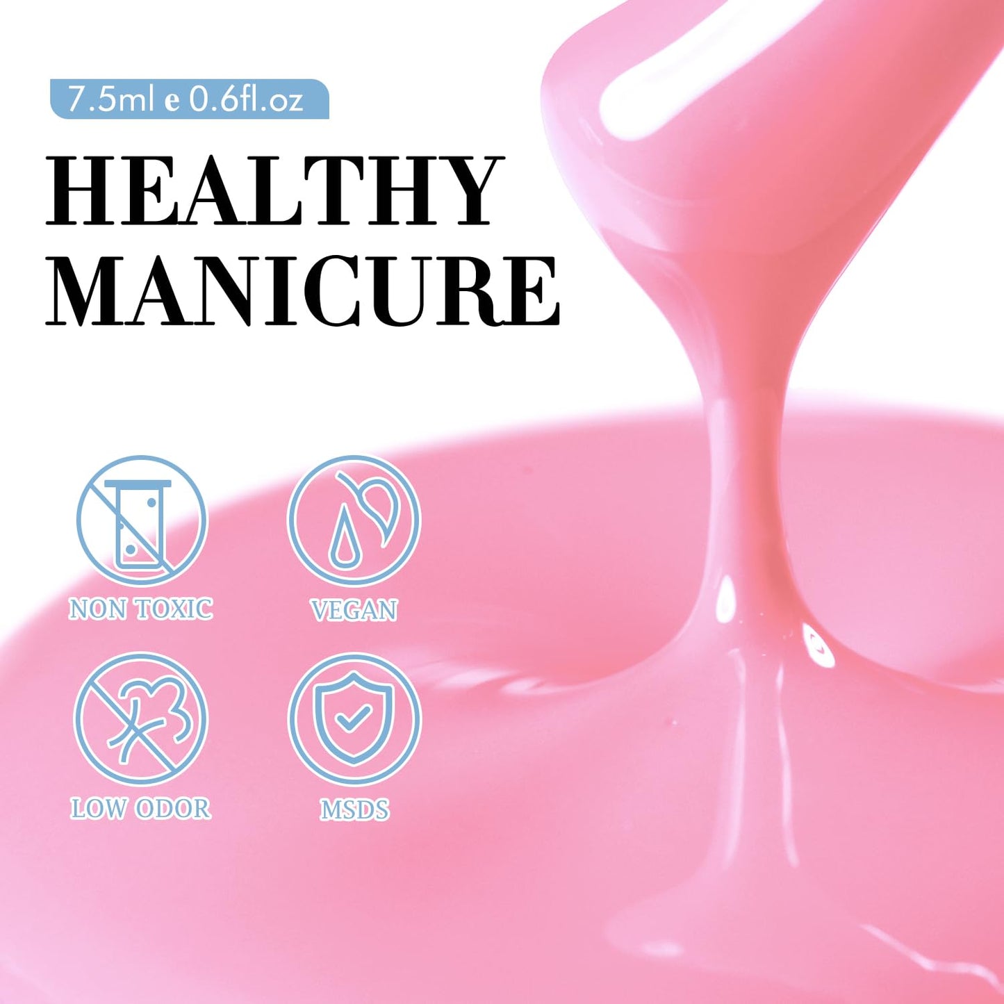 Double Rhythm Gel Nail Polish Set of 6 Colors Baby Light Pastel Milky Nail Polish Starter Kit Art DIY Salon Home (Yellow Pink Green Blue Orange Purple,Kit 6)