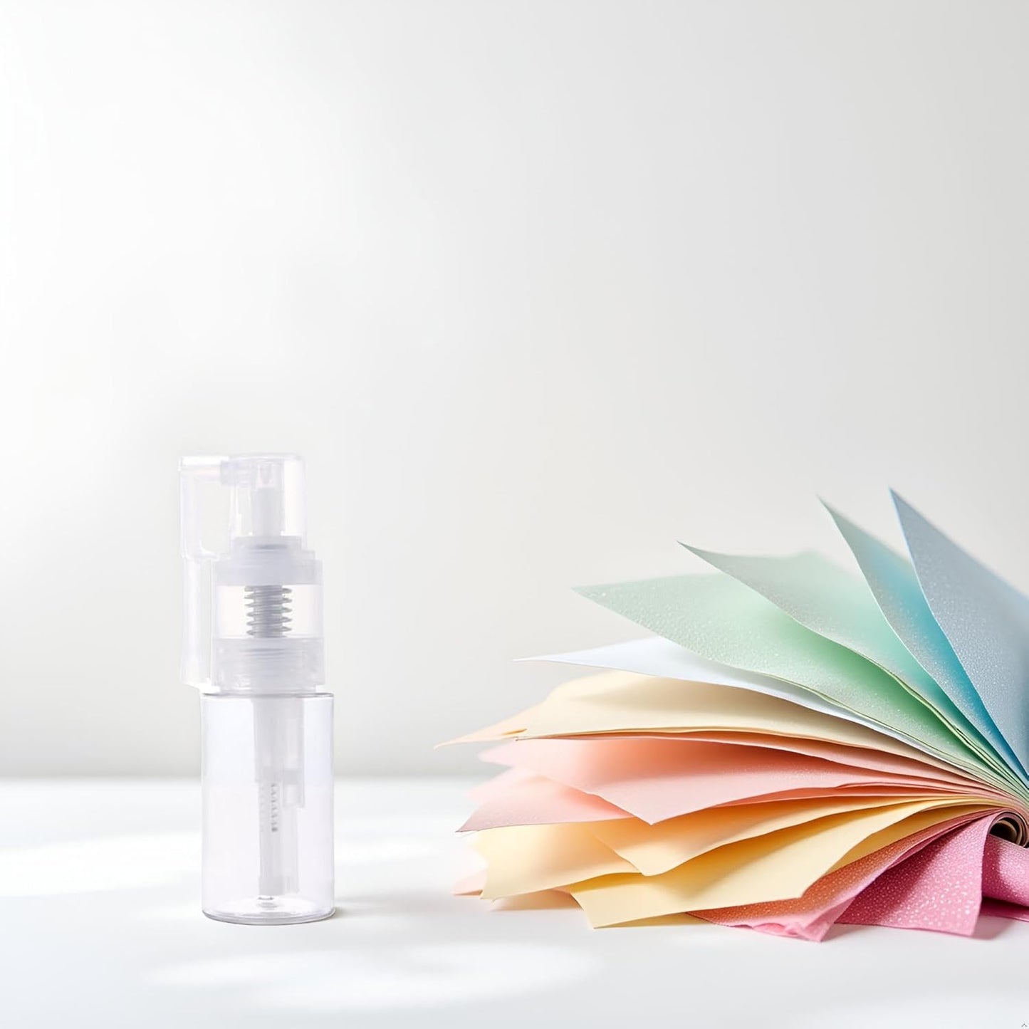 White 14ml Powder Spray Bottle,Refillable Hair Fiber Applicator, Empty Powder Cosmetics Bottles,Glitter Spray Bottle for Craft Scrapbooking Refillable Cosmetic Spray Bottles Tools and Accessories