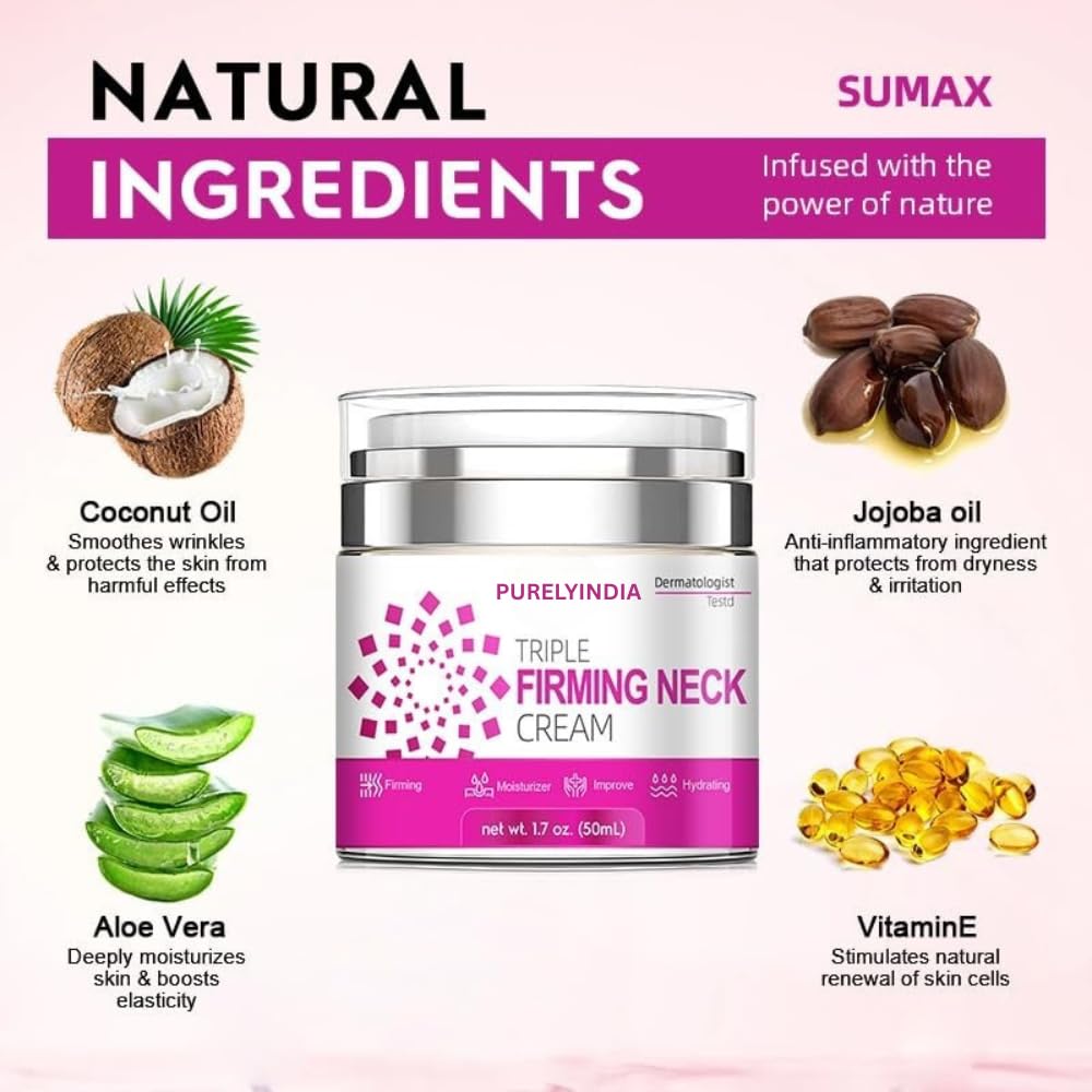 “Anti-Aging Neck Cream with Retinol, Collagen & Peptides - Triple Firming Moisturizer for Neck, Chin & Décolleté - neck tightening and lifting (1.7 oz)”