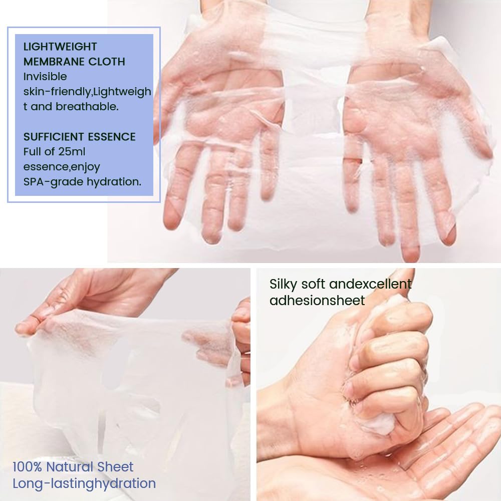 Face Masks Skincare,Facial Masks for Women Skin Care,Sheet Masks Beauty with Natural Ingredients,Birthday Party Spa Gift for Kids Teens Girls,Hydrate Nourish Soothe for All Skin Types 8 Pack