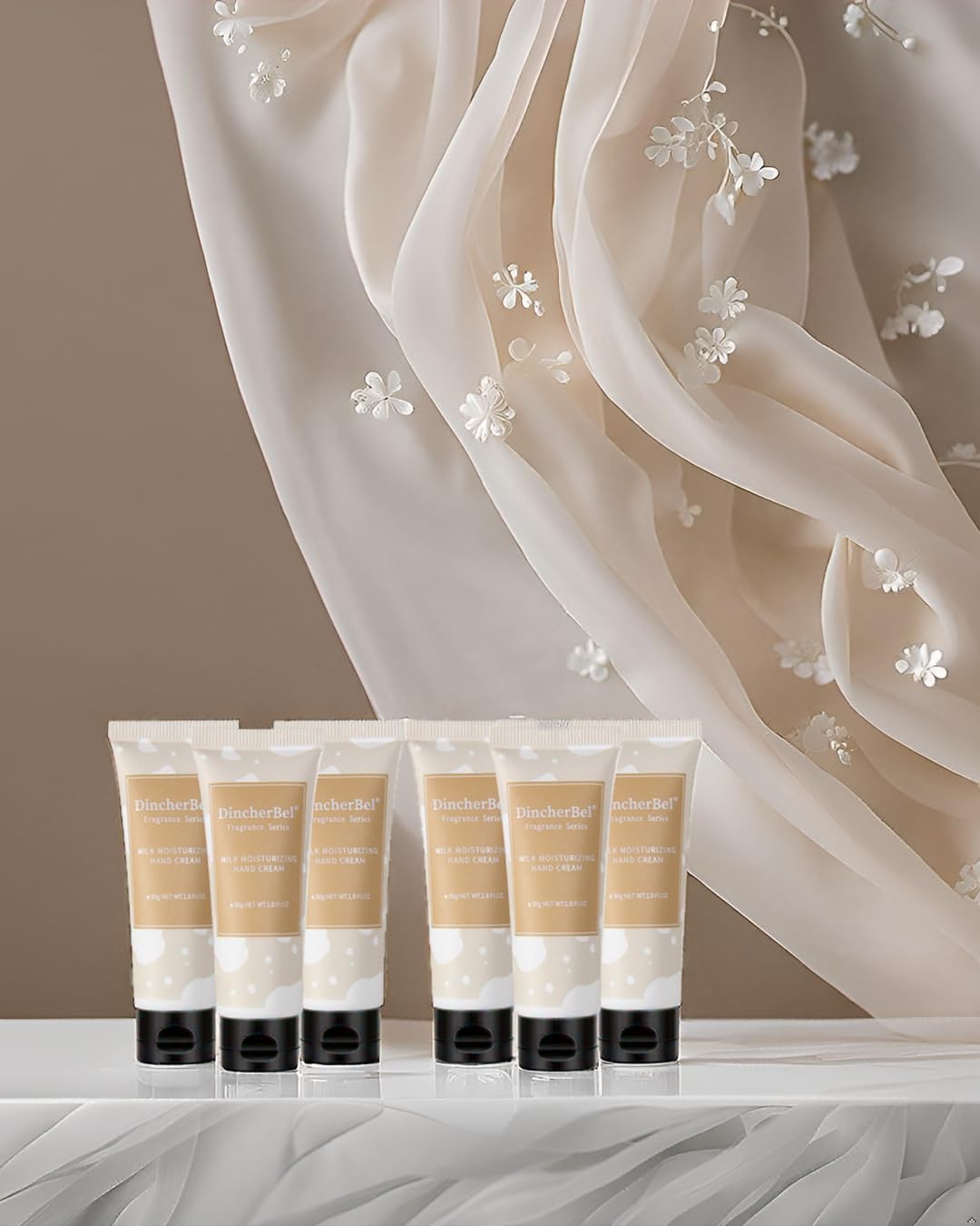 DincherBel 100 Pack Milk Moisturizing Hand Cream Set - Travel Size Non-Greasy Hand Lotion Set for Dry Skin, Instant Moisturizing Hand Cream for Women, 1.0 oz/30 ml