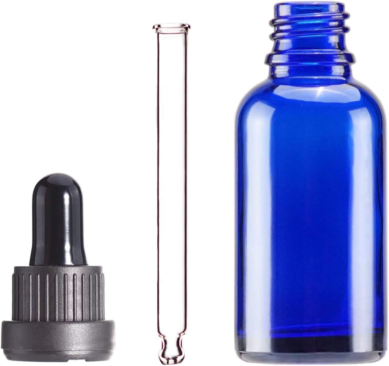 YIZHAO Blue Glass Dropper Bottle 1oz, Tincture Bottles with Glass Dropper, for Essential Oils, Aromatherapy, Cosmetic, Laboratory, Pharmacy, Liquids, Travel –12 Pcs