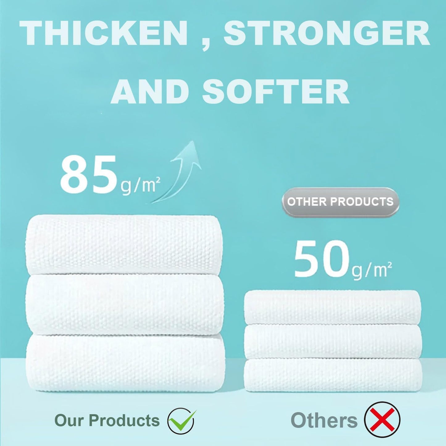 10 Pack Large Compressed Bath Towels Portable Lightweight Disposable Cotton Fiber Tablets Towel for Travel, Camping, Gym, Swimming, Beach (55" X 28")