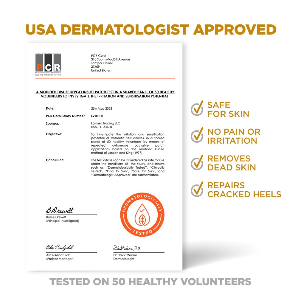 Lavinso Honey Foot Exfoliator Peeling Mask for Dry Cracked Feet - 2 Pack - Remove Dead Skin and Callus - Foot Peel Mask for Baby Soft Feet