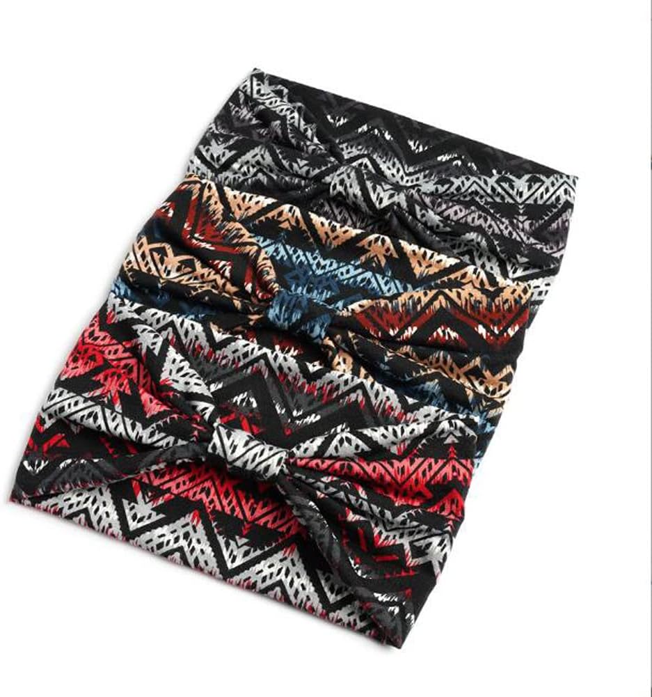 K-Elewon 3 Pack Women Wide Elastic Head Wrap Headband Sports yoga Hair Band