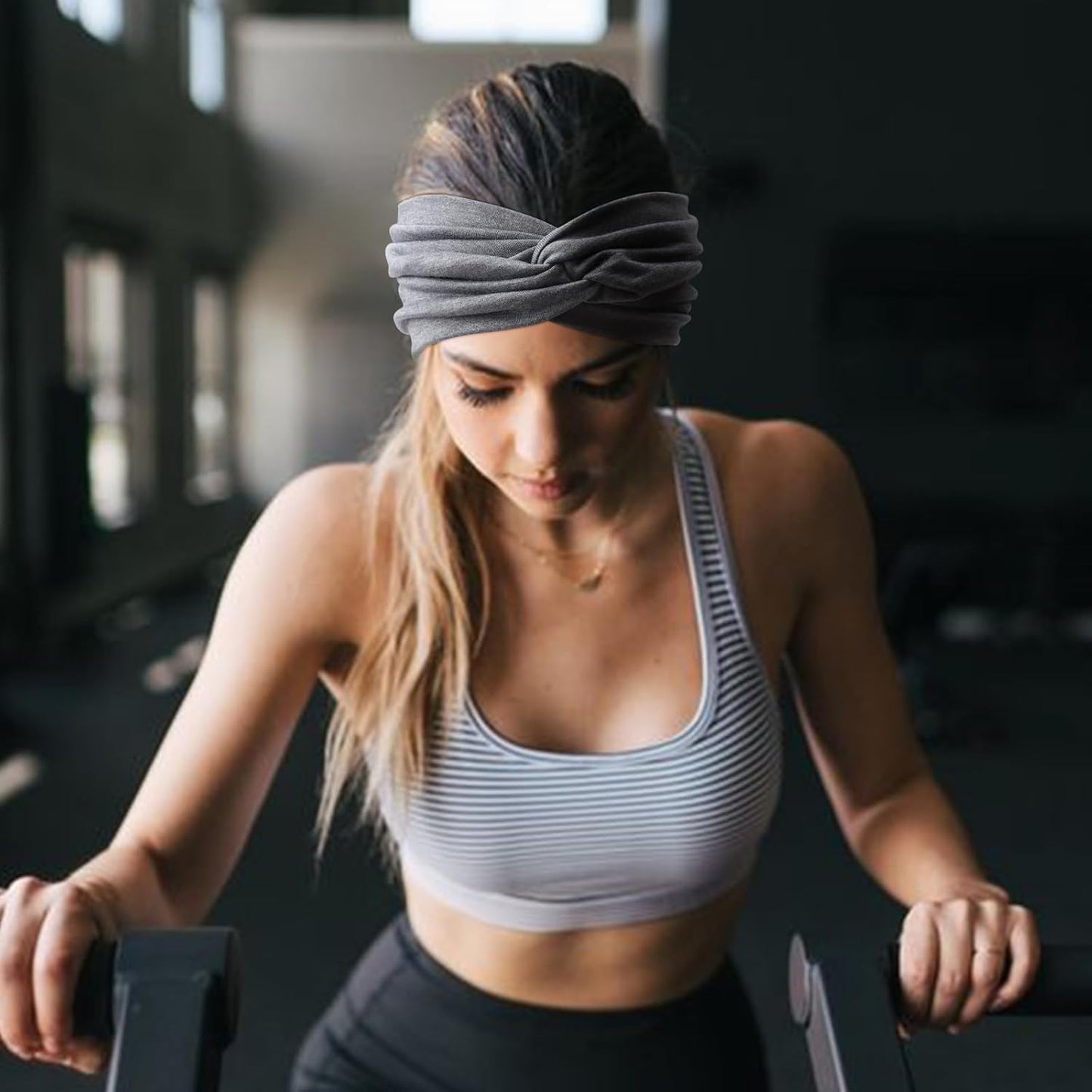 Extra Wide Headbands for Women Large Turban Headband Non Slip Boho Elastic Hairband Hair Twisted Knot Head Bands Accessories