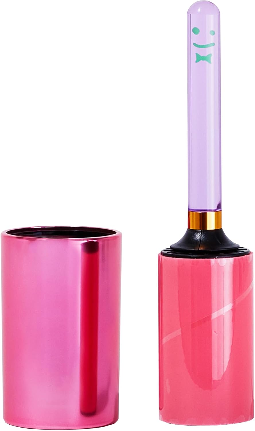 Staff Reusable Lint Roller with Colorful Acrylic Handle & Display Case - Washable Sticky Rubber Surface for Pet Hair, Dust & Fuzz Removal - Sustainable Cleaner for Clothes, Furniture & Home