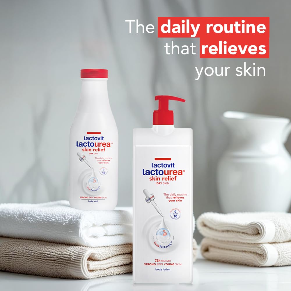 Lactovit | Lactourea Body Lotion | Hydrating Moisturiser for Dry Skin | With Urea ProLactiC10 Complex, Lactic Acid & Pure Urea | Soft & Youthful Skin | Dermatologist Recommended | 3 x 400 ml