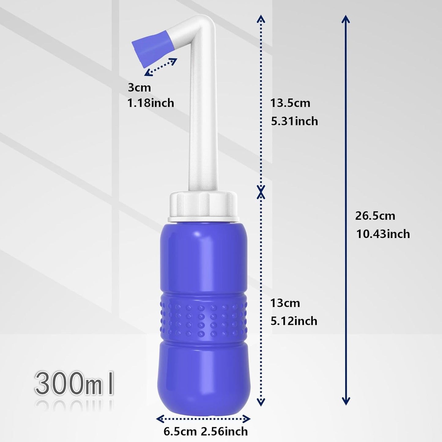 2Pcs-Pack Blue+Pink 10oz Travel Bidet Peri Bottle for Postpartum & Perineal Care,300ml Portable Bidet for Personal Hygiene Cleaning