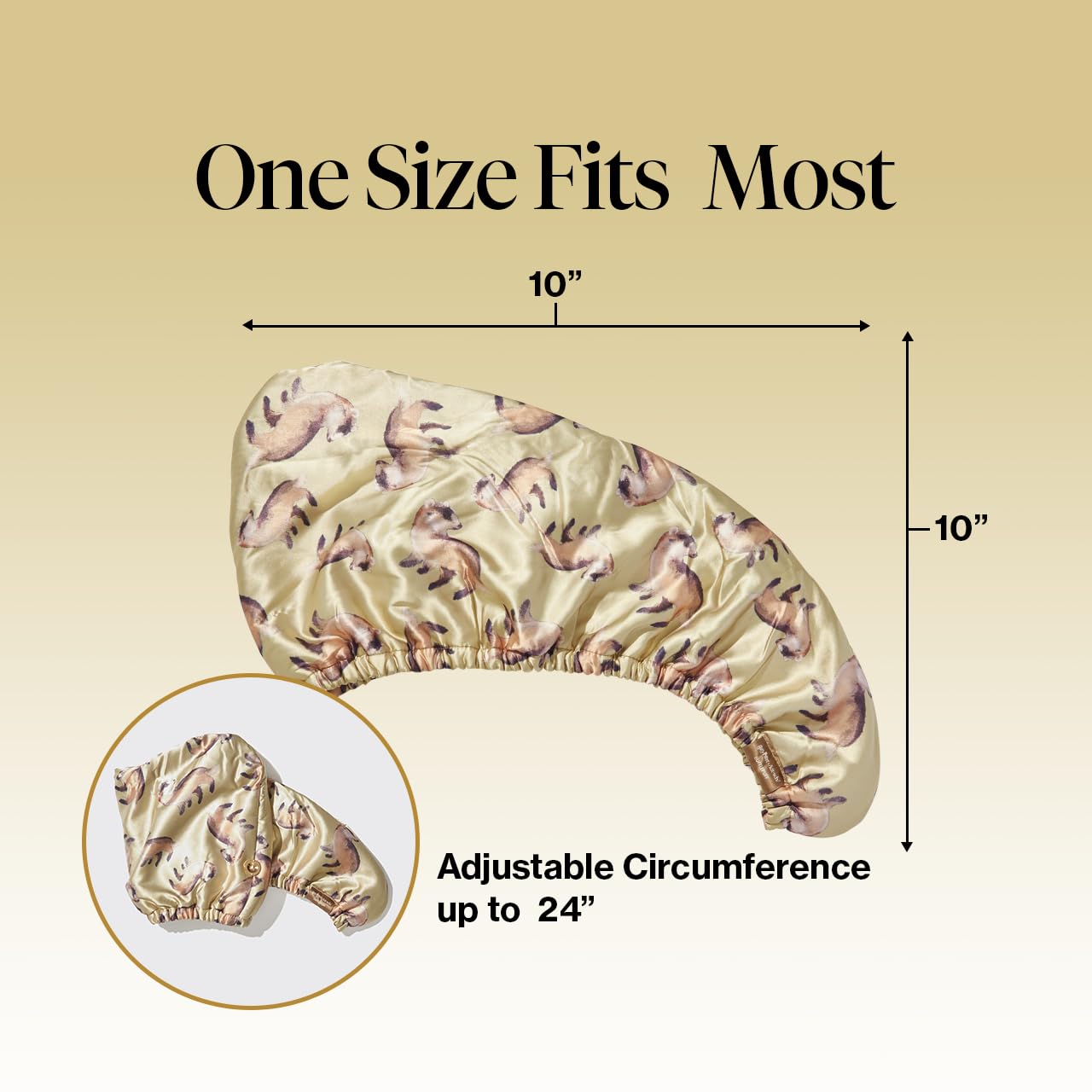 Kitsch Harry Potter x Satin Microfiber Hair Towel Wrap for Women - Super Absorbent, Quick Dry, Anti-Frizz, for Long & Short Hairs, Turbans for Women, Hair Wrap - Hufflepuff