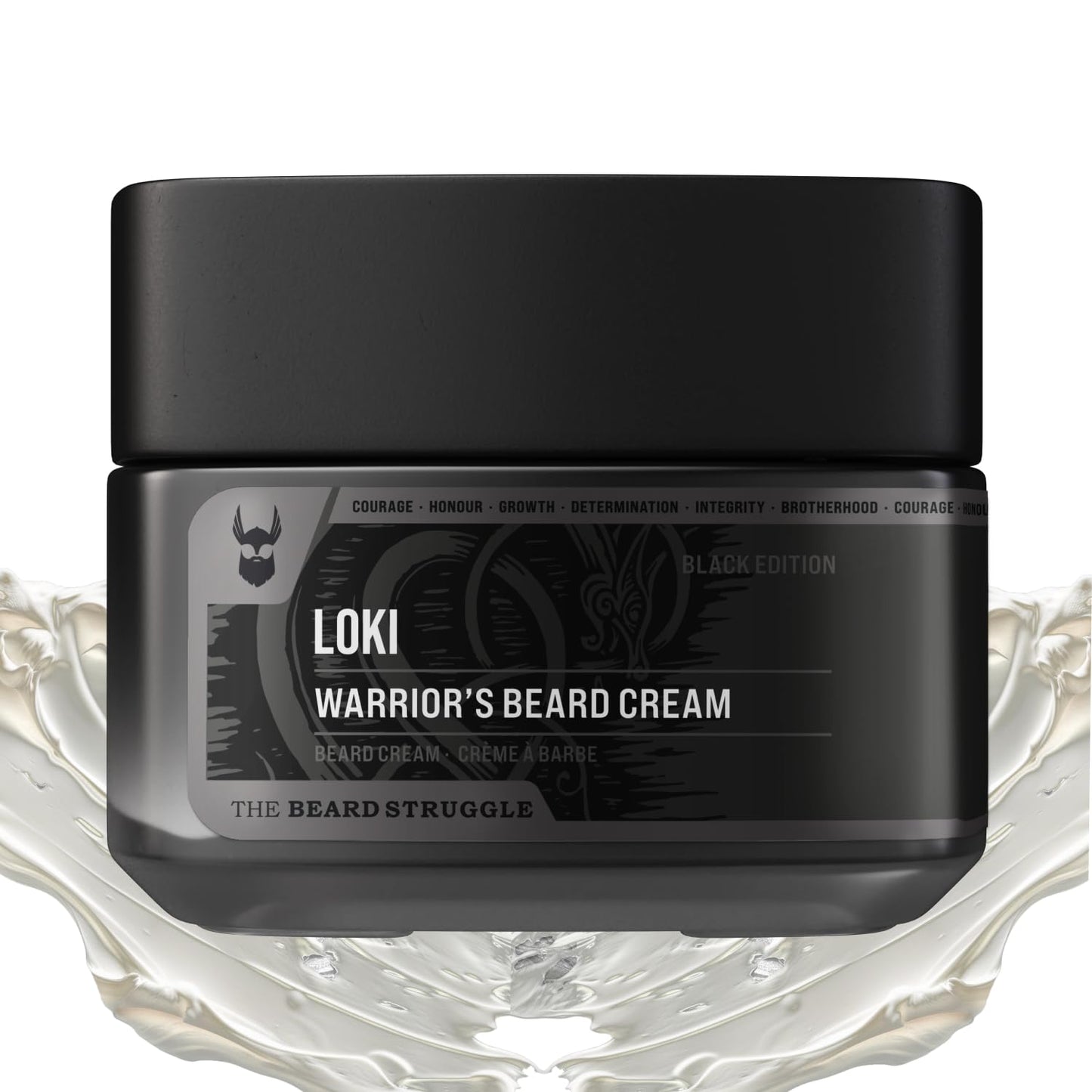 Beard Cream for Men by Beard Struggle -Loki Unscented Beard Butter, Moisturizer & Softener for Men - Itch Relief, Hydration with Avocado & Jojoba Oils - Beard, Mustache & Corase Growth Cream, 50g