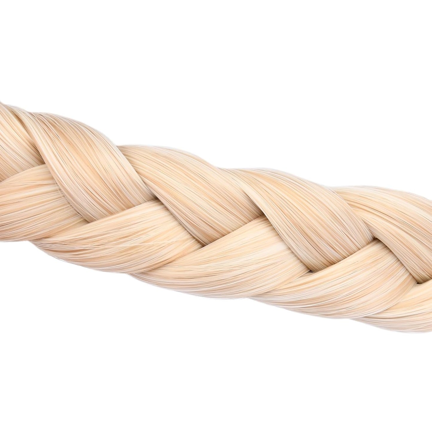 DIGUAN Width 0.9 inches Synthetic Hair Plaited Headband Braid With Teeth Hair Band Accessories for Women Girl (Light Honey Blonde)