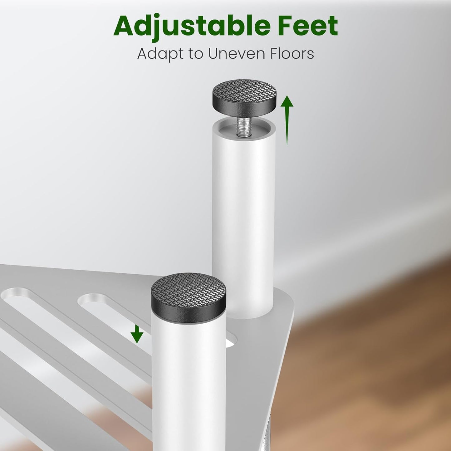 Metal Shower Stool for Shaving Legs, Corner Shower Foot Rest Bench Seat for Inside Shower, Spa Foot Step, Waterproof Small Step for Bathroom (White)
