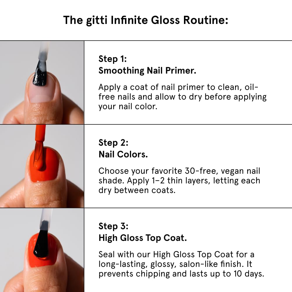 gitti Plant-based Nail Polish I Non-Toxic, 30-Free, Based On Natural Origin Ingredients, Cruelty-Free, Vegan, High Performance Colors, Glossy Finish, Shade no. 116 Light Espresso (0.5 fl oz)