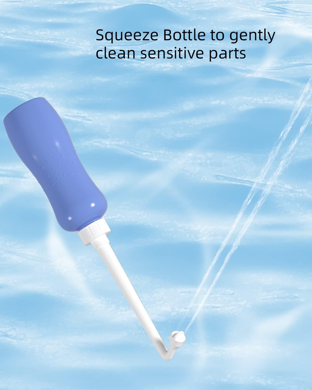 Hibbent Portable Bidet for Travel, Handheld Travel Bidet for Personal Hygiene Care, Personal Cleansing Use, Extended Nozzle, 17oz(500ml) Bathroom Toilet Spray, Purple