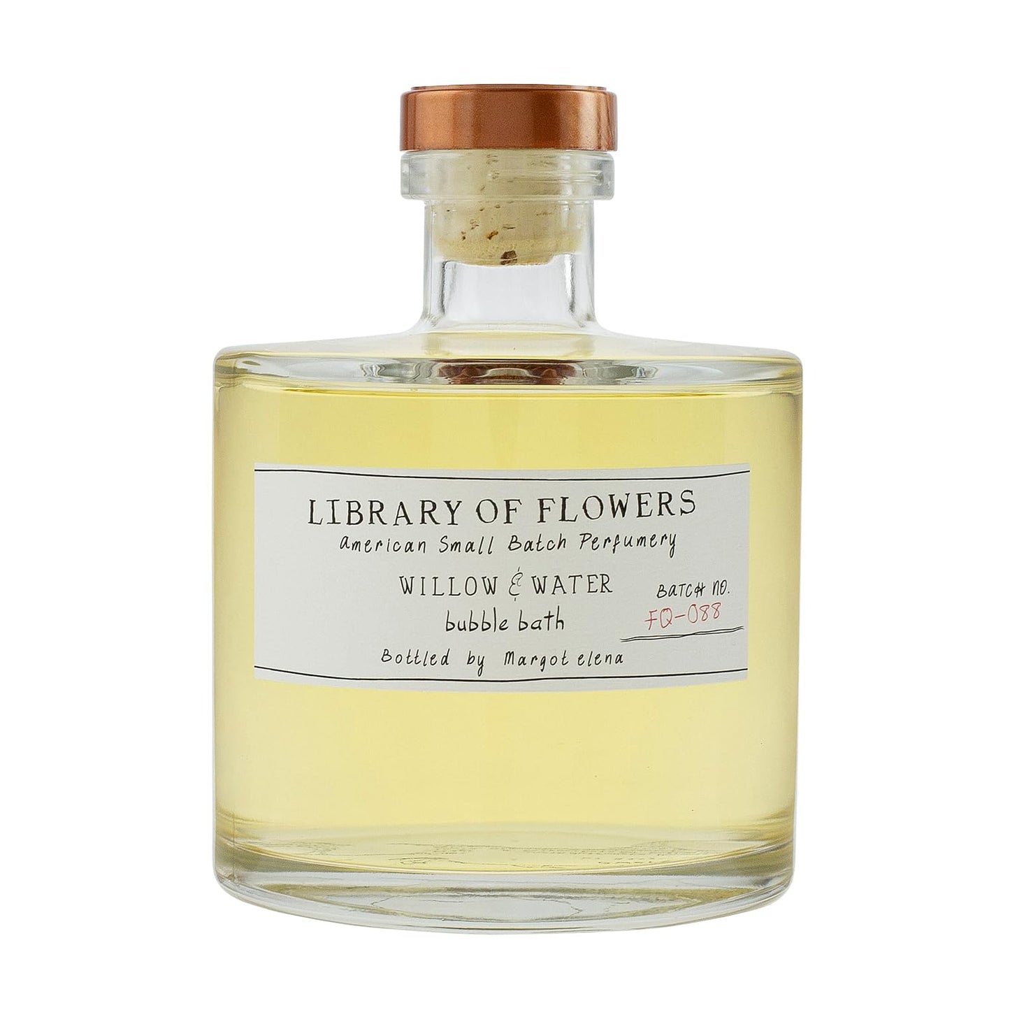 Library of Flowers Willow & Water Bubble Bath, 17 fl. oz., Cut Greens, Flowering Lotus & Watercress, Relaxing & Gentle Luxury Bubbling Soap, Hydrating & Deep Moisturizing, Cocoa Butter & Green Tea