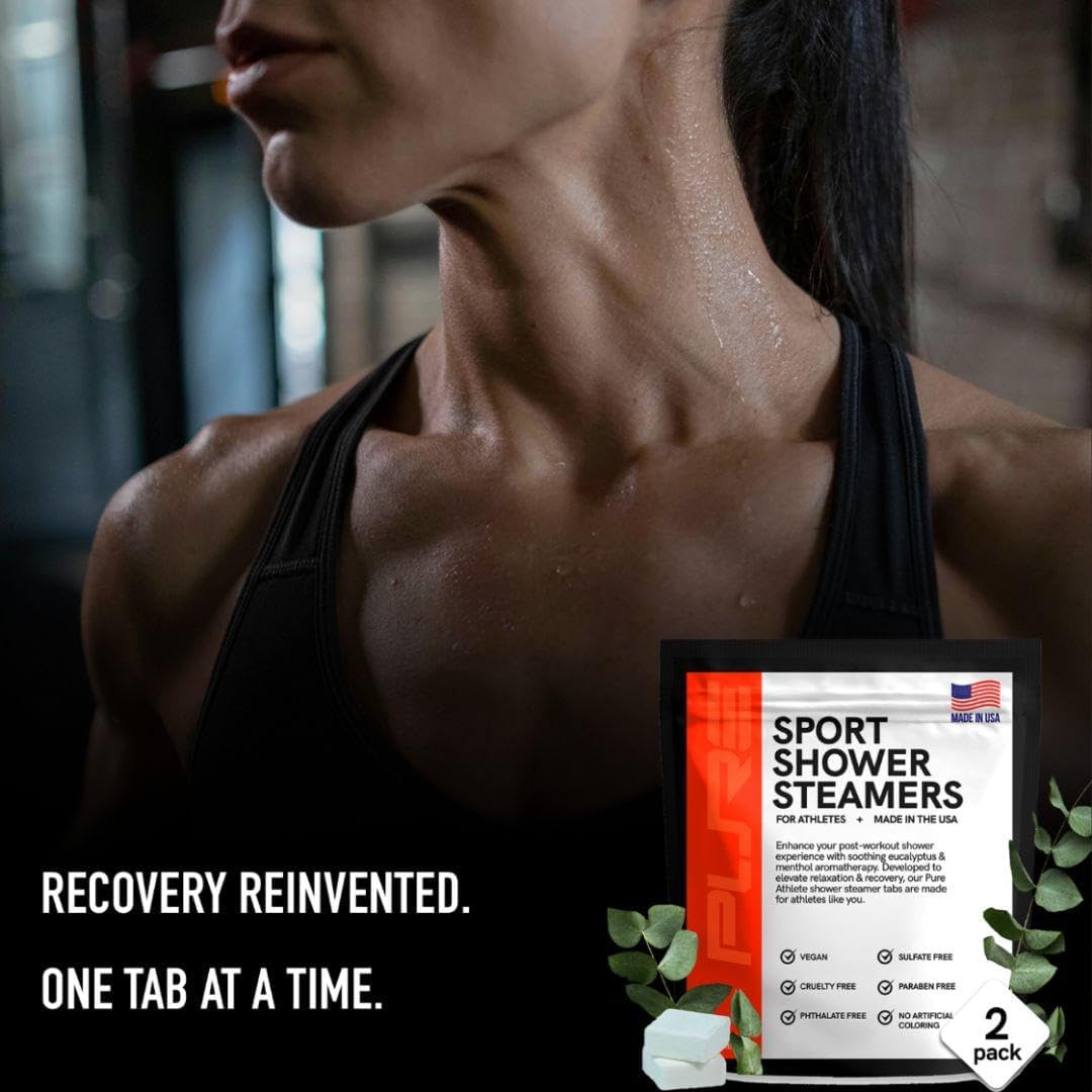 Sport Shower Steamers - Made in USA with Natural Lavender Essential Oil, Aromatherapy, Stress and Sinus Relief, Muscle Recovery for Athletes, Best Unique Birthday Gifts for Self Care Relaxation