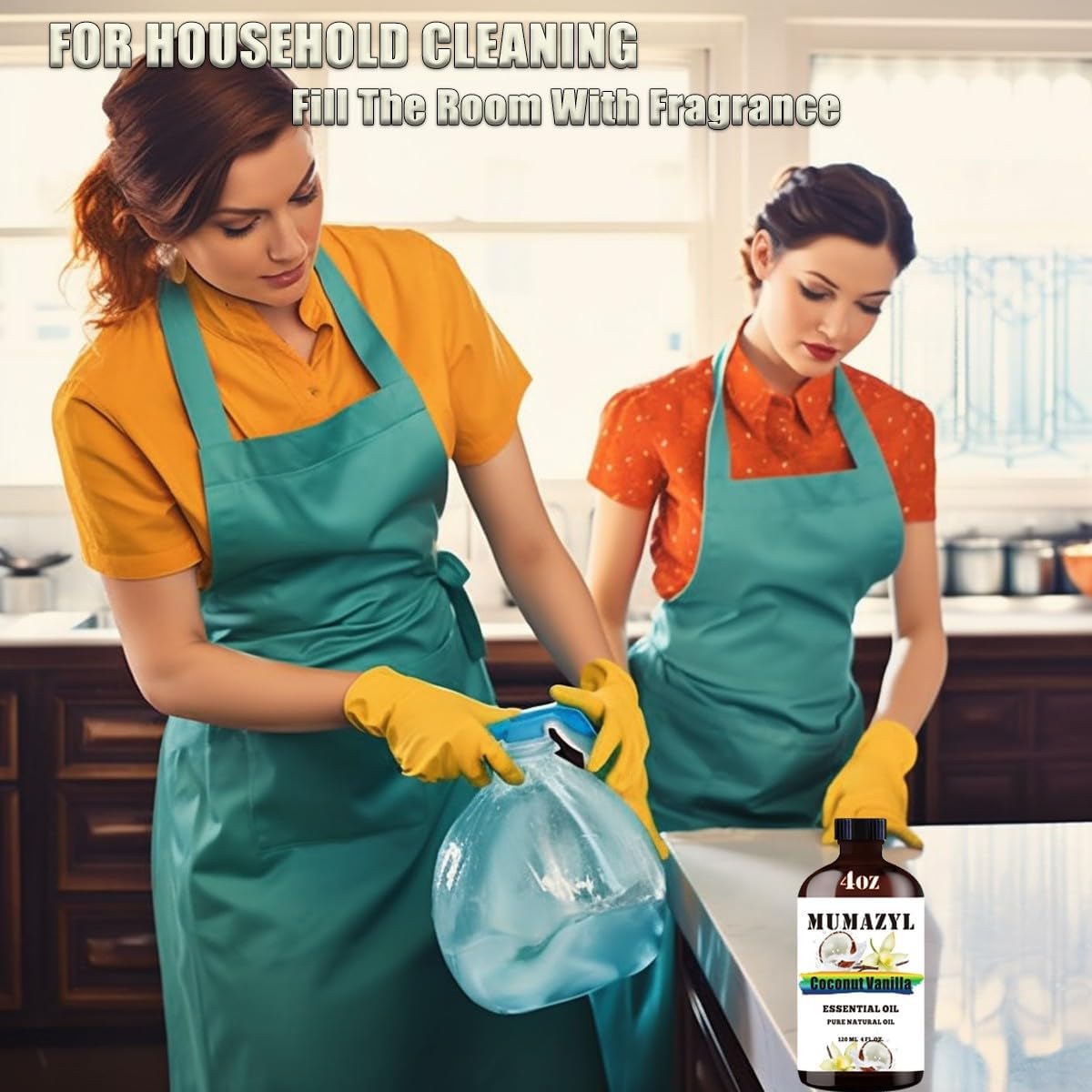 Coconut Vanilla Essential Oil, Coconut Vanilla Oil 4 Fl Oz 120ML for Diffuser Humidifier Yoga Cleaning DIY Candle Soap Making Essential Oils