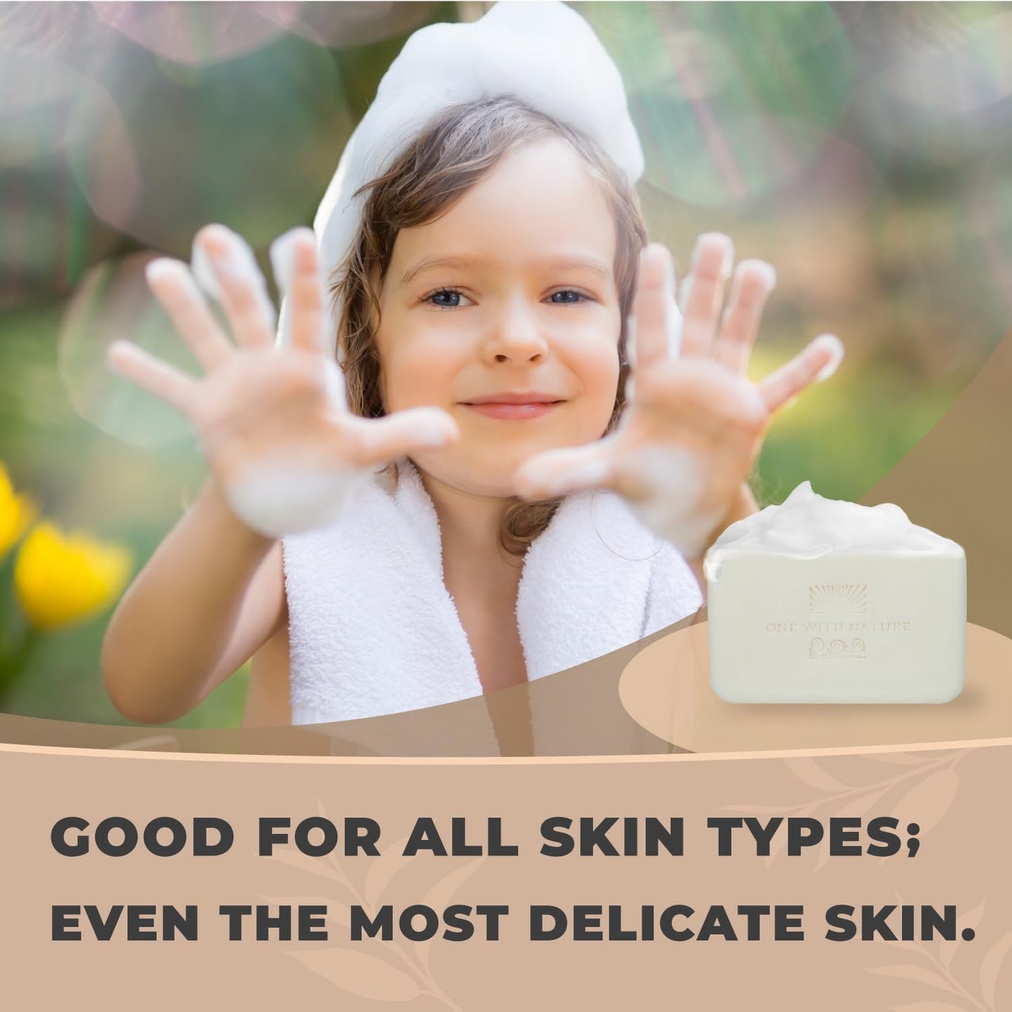 One With Nature Dead Sea Salt Soap 4oz 3-Pack – Purifying Soap Bar with Dead Sea Minerals for Face & Body, for Men & Women. Unscented.