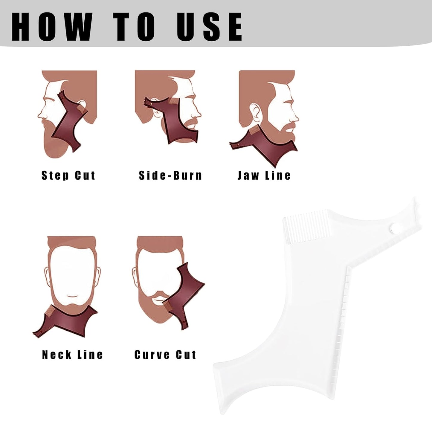 Barber Pencil Set - Edge Hairline Razor Trace Pencils Beard Guide Beard Hairline and Beard Shaping Pencils,with Sharpener Ruler Brush for Men