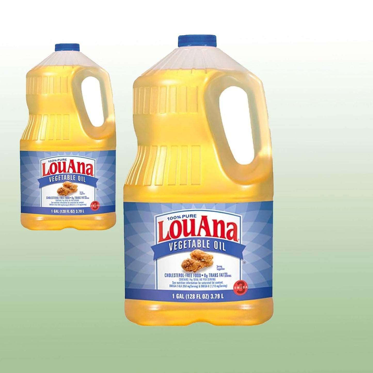 Vegetable Oil 1 Gallon (128 fl oz) Plastic Bottles 2 Pack