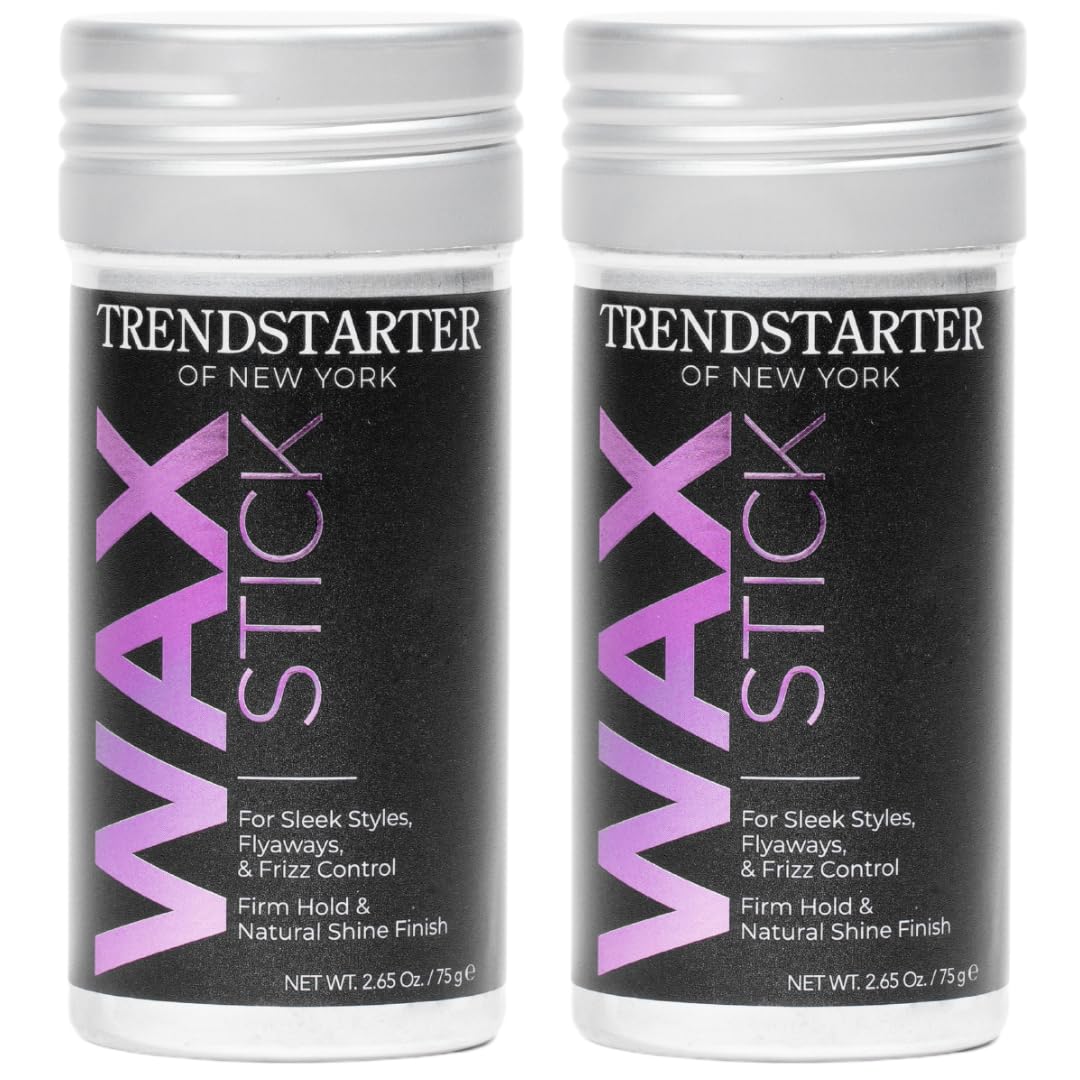 TRENDSTARTER - HAIR WAX STICK (75g) (Pack of 2) - Frizz Control - Flyaway Control - Firm Hold & Natural Shine Finish - Avocado Extract Infused - All-Day Hair Control