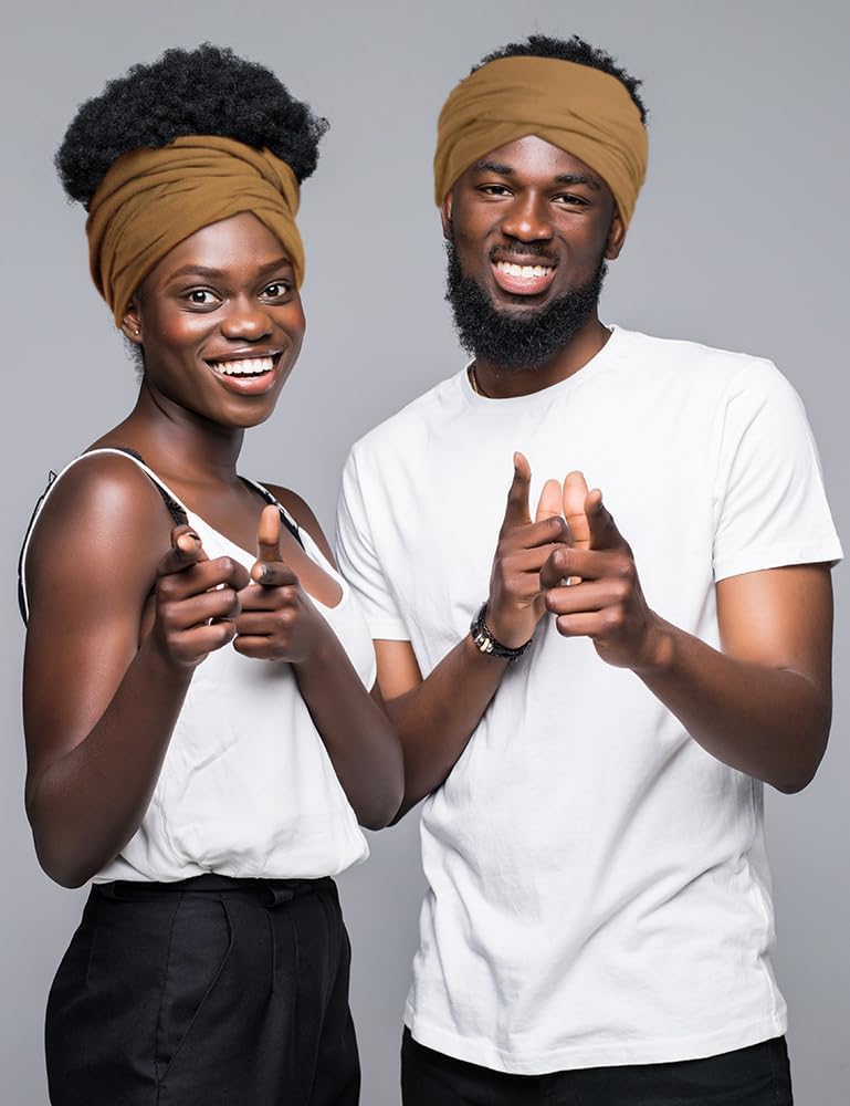 Satin Lined Open Turban Headband Mens Sweatband Sports Headband for Running,Cycling,Basketball,Yoga,Fitness Workout Stretchy Unisex Hairband