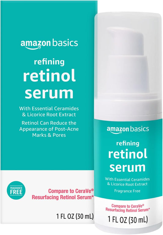 Amazon Basics Retinol Serum for Face, 1 Fluid Ounce, 1-Pack