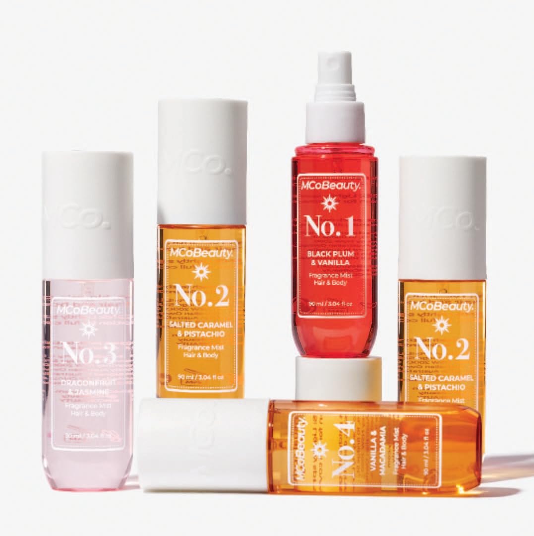 MCoBeauty - Fragrance Mist No.1 - Light Body and Hair Spray with Plum, Vanilla and Musk - Gifts for Women, Cute Stuff, Feminine Spray, Self Care Gifts for Women - 90ml Bottle