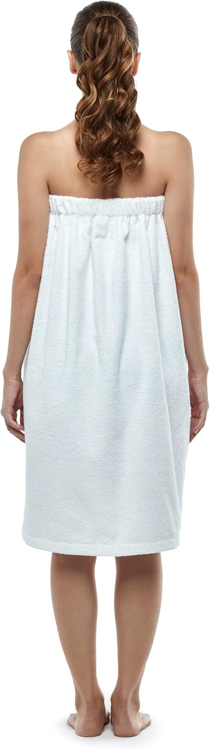 ESKYMODE Womens Terry Cotton Bath Robe Wrap, Women's Spa Shower Towel Bathrobe