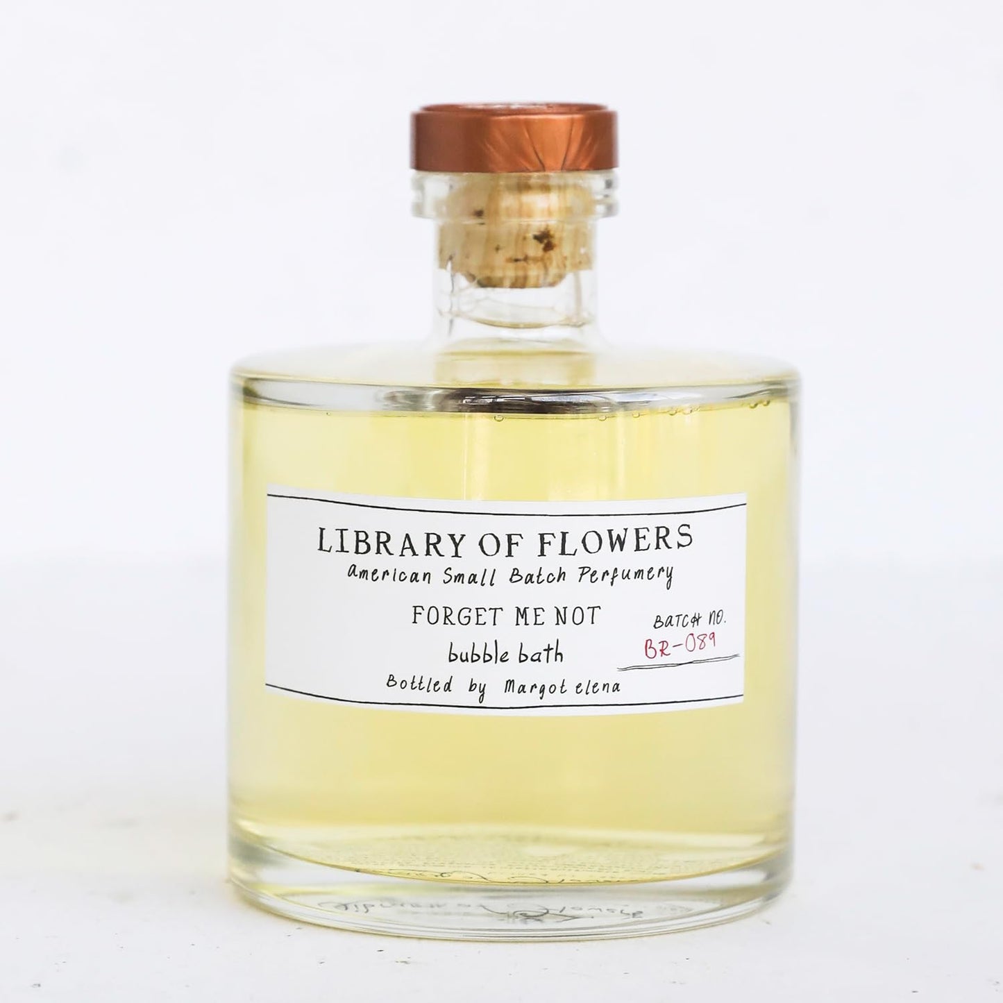 Library of Flowers Forget Me Not Bubble Bath, 17 fl. oz. - Osmanthus, Rice Powder & White Orchid – Relaxing & Gentle Bubble Bath Soap, Skin Hydrating & Deep Moisturizing, Avocado Oil & Green Tea