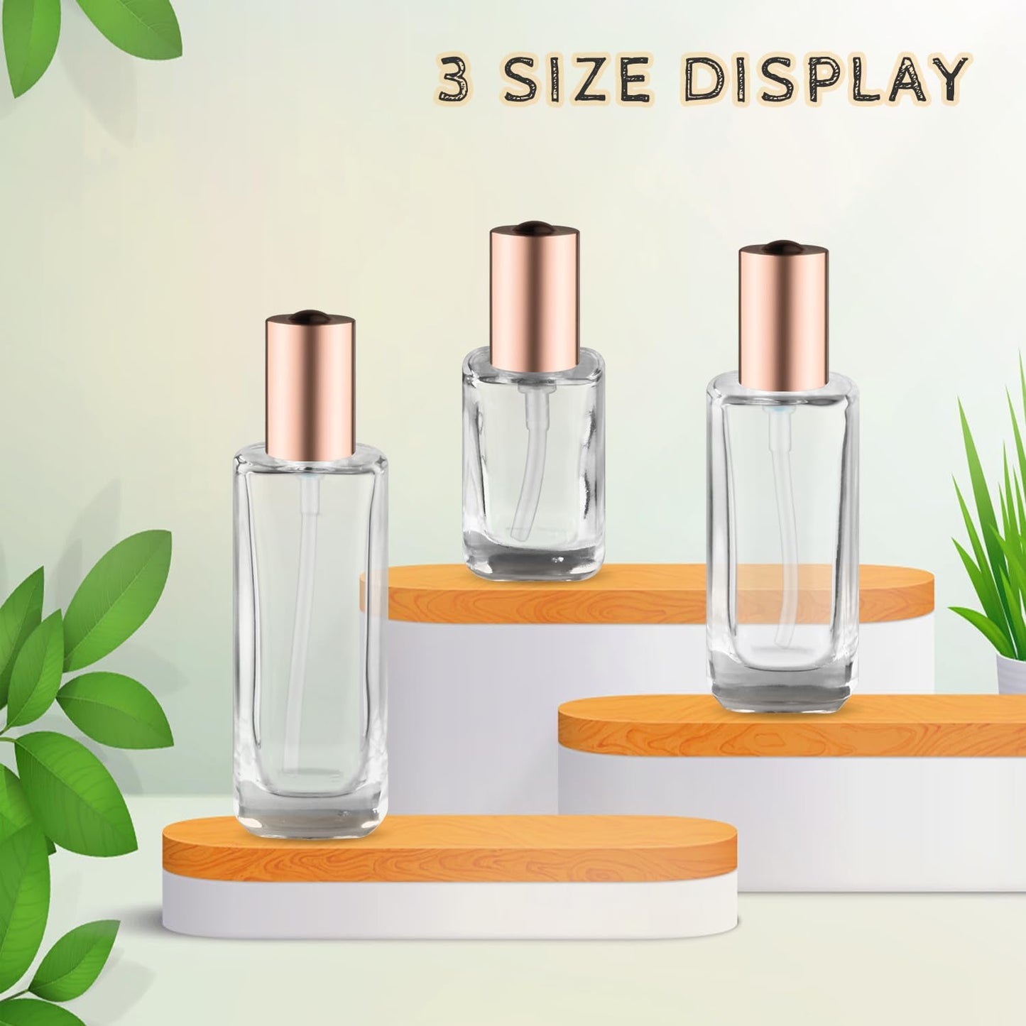6Pcs 50ml/1.7oz Small Clear Pump Bottle with Gold Lid Glass Lotion Jars Travel Size Liquid Foundation Dispenser Refillable Cosmetic Containers for Cream,Shampoo,Conditioner