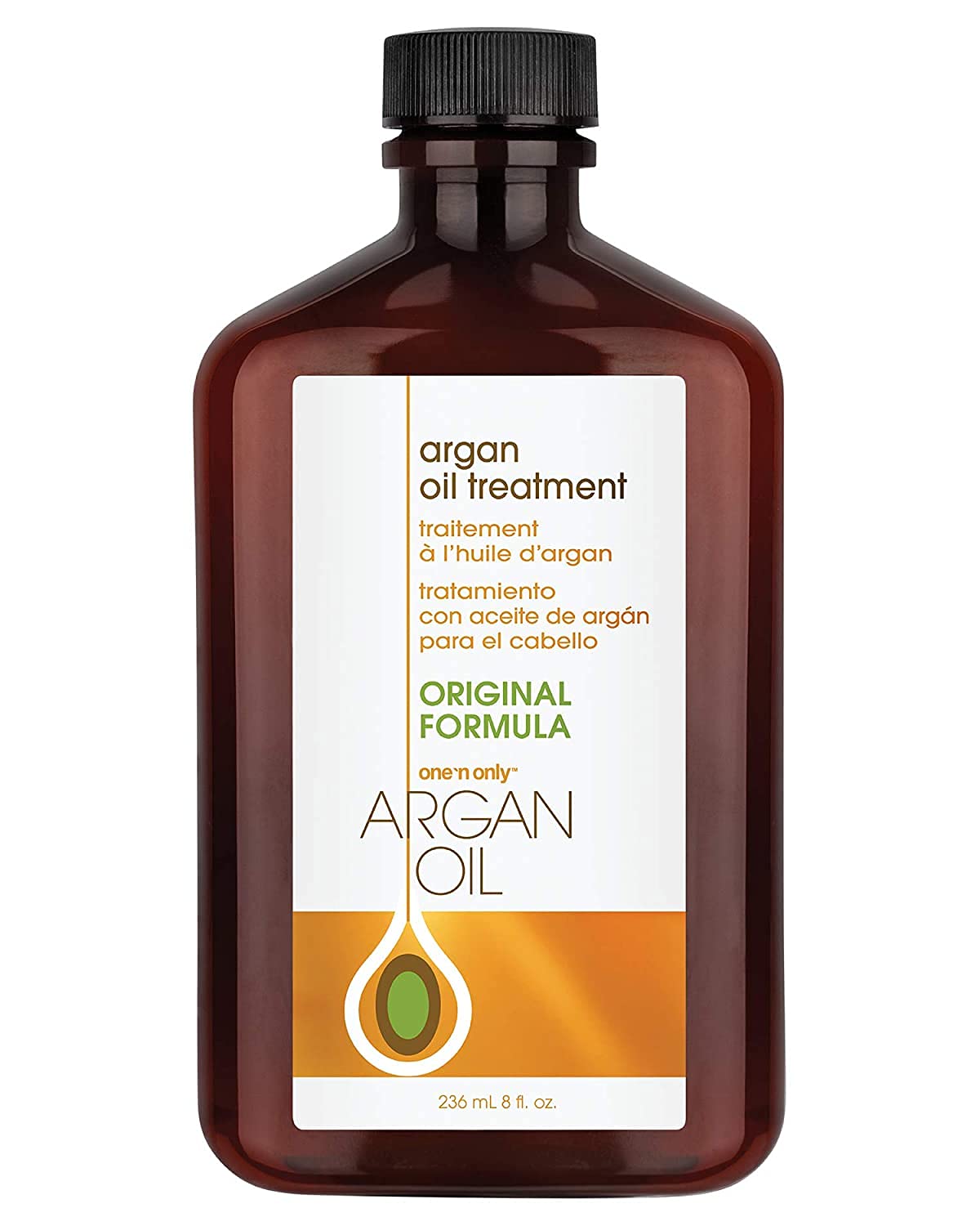 One n Only Argan Oil Hair Treatment - Lightweight & Hydrating Hair Oil for Natural, Wigs & Extensions - Shine Enhancing, Heat Protectant & Frizz Control (8 oz)