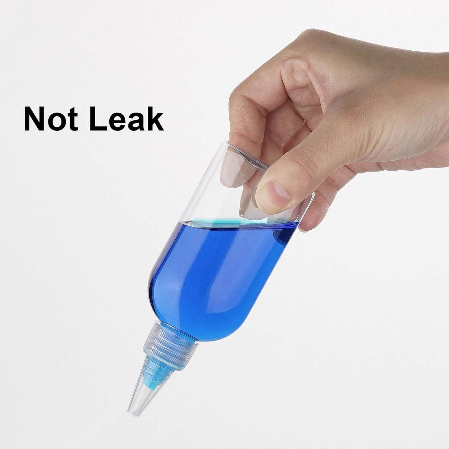 Cosywell Paint Bottles 4Pack 100ml/3.4oz Empty Squeeze Bottles Leak-Proof Refillable Plastic Hair Color Applicator Bottle Paint Storage Containers for Paint Art Crafts Shampoo Liquids(Clear)