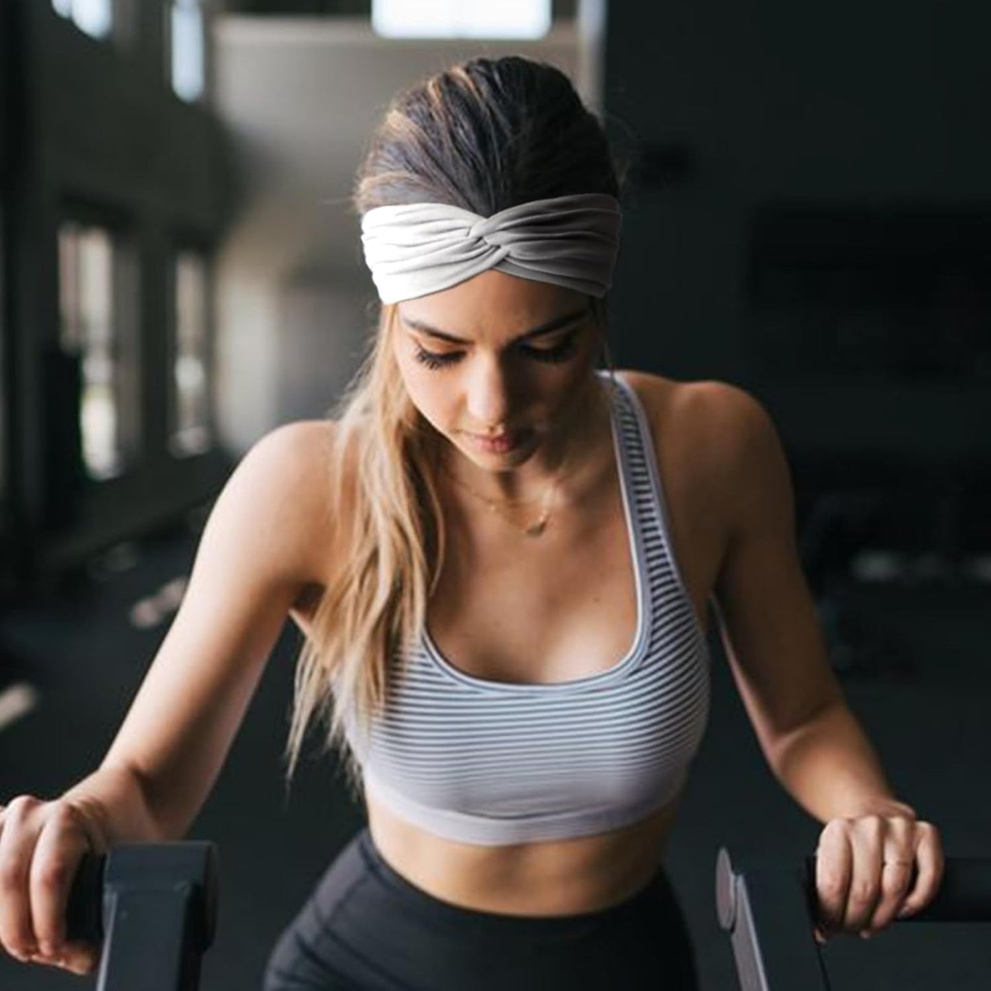 DRESHOW Extra Wide Headbands for Women Cotton Turban Knotted Bandana Head Bands Non Slip Boho Hair Accessories for Sports & Yoga