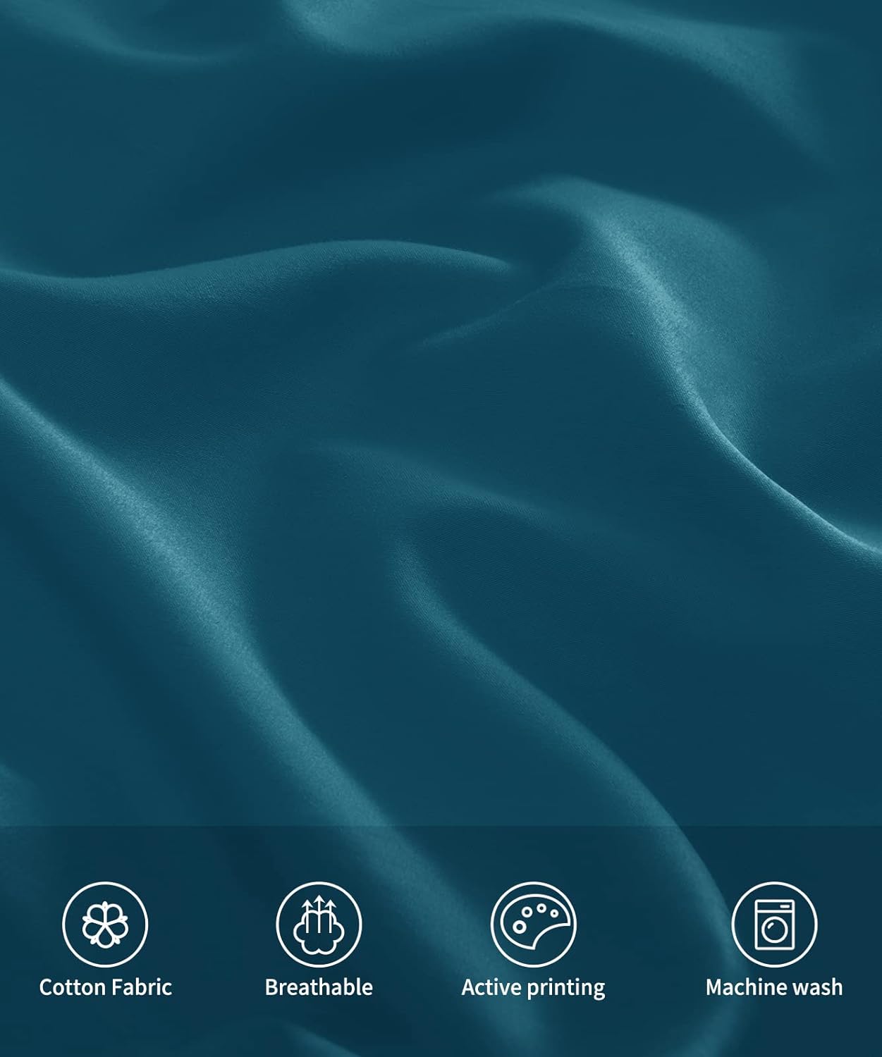 Warmstar Cotton Pillow Cases Queen Size Set of 2, 600 Thread Count Pillowcases 20x30 Inches, Soft Long Staple Cotton Pillowcases Breathable with Envelope Closure,Dark Teal