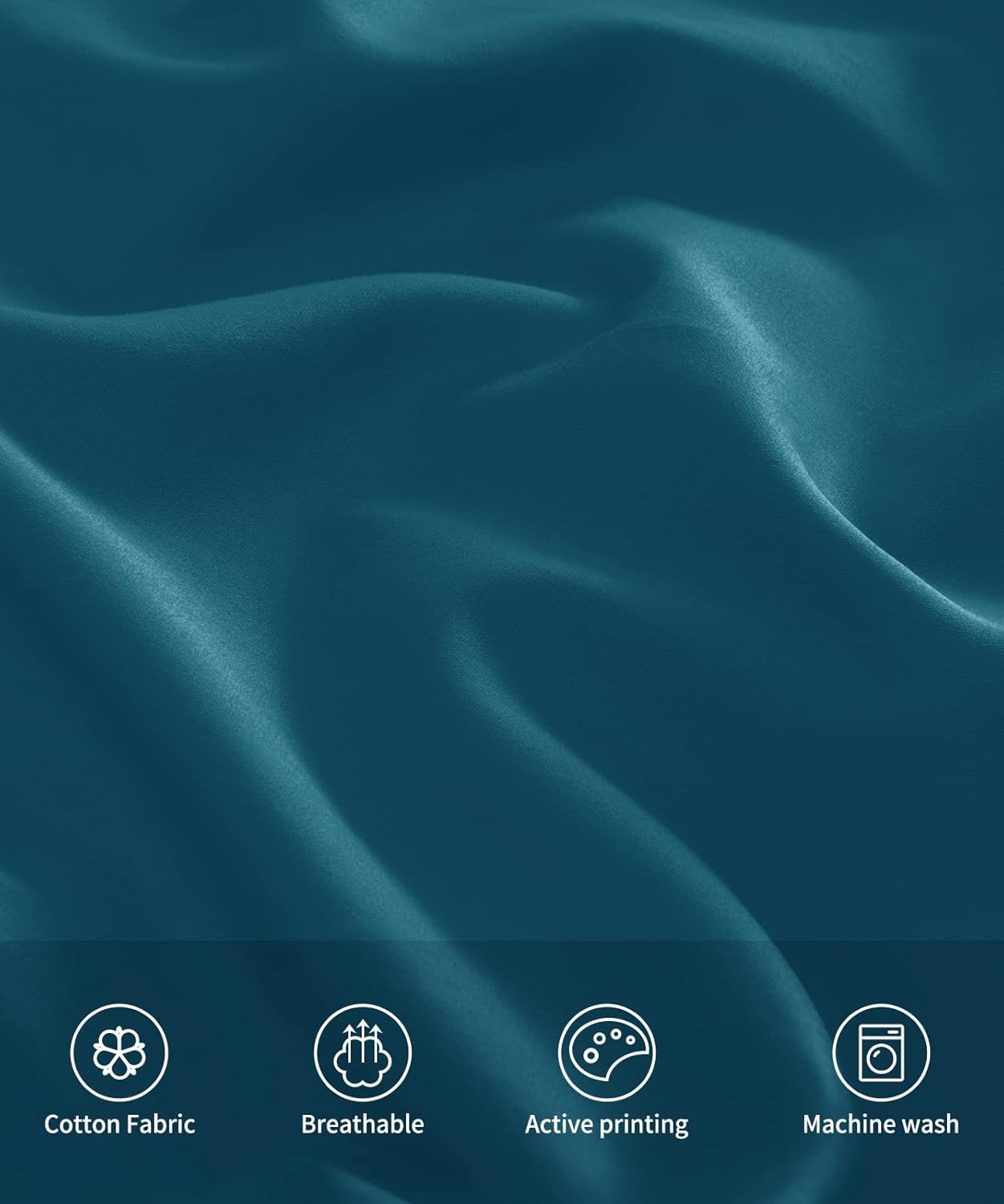 Warmstar Cotton Pillow Cases King Size Set of 2, 600 Thread Count Pillowcases 20x36 Inches, Soft Long Staple Cotton Pillowcases Breathable with Envelope Closure,Dark Teal