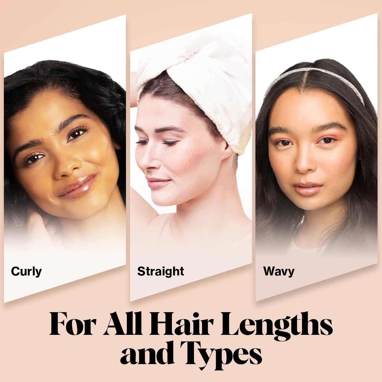 Kitsch Microfiber Hair Towel Wrap for Women - Microfiber Towel, Super Absorbent, Quick Dry, Anti-Frizz - for Long and Short Hairs, Turbans for Women, Hair Wrap - White Ivory