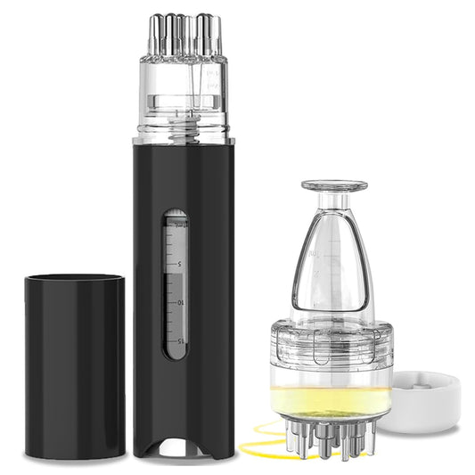 Minoxidil Applicator Comb,2Pcs Scalp Applicator Comb Set,Minoxidil Serum Liquid Massager To Promote Hair Growth,Roller Ball Scalp Massage Comb（Black）