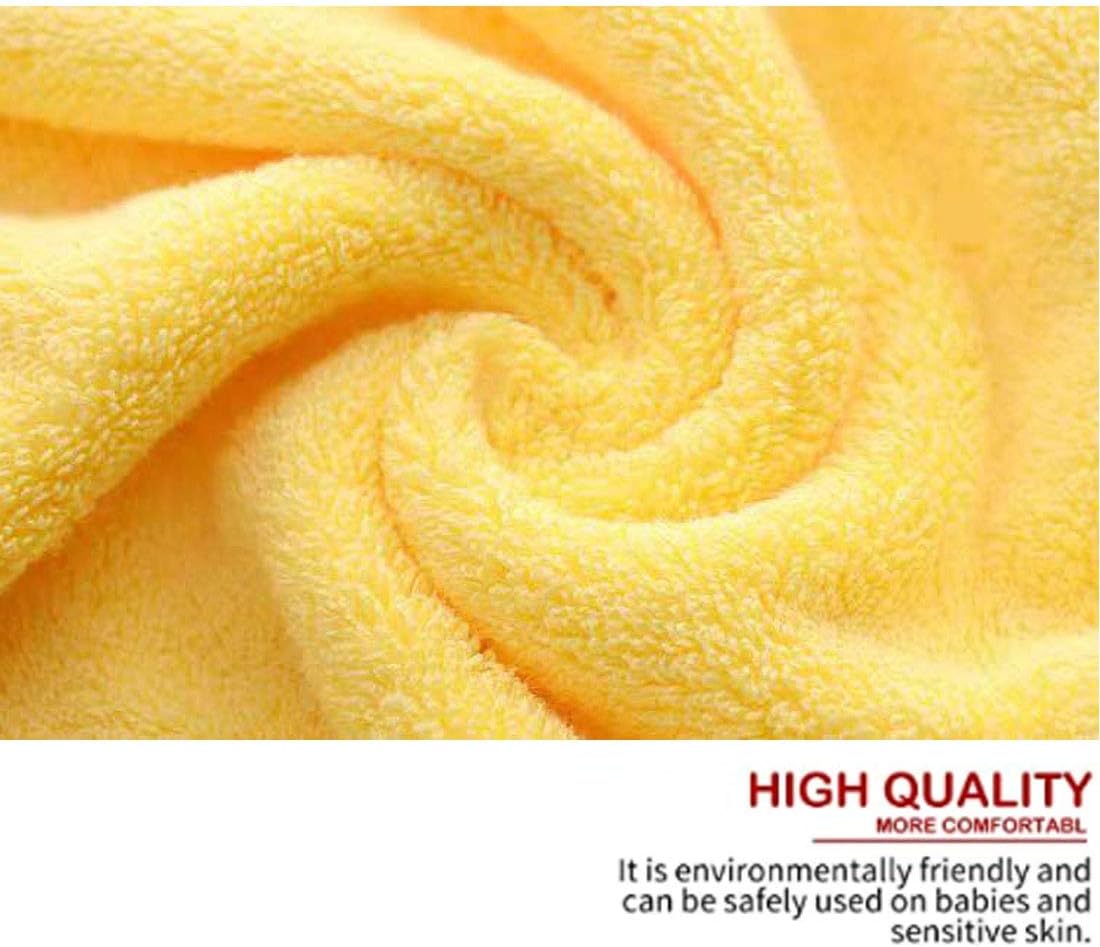 Hand Towels for Bathroom 2 Pack-100% Cotton Hand Towel (14 x 30 Inch), Highly Absorbent and Quick Dry Face Washcloth, Home Soft Premium Towel for Hotel, Bath, Kitchen and Spa(Yellow)