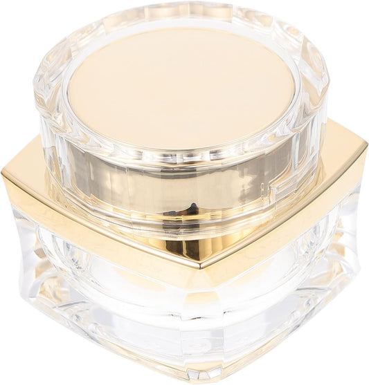 Beaupretty Terrarium Glass Containers Glass Containers Travel Lotion 1Pc Reusable Sample Bottle Lotion Cream Holder Small Storage Bottle Golden Travel Body Butter