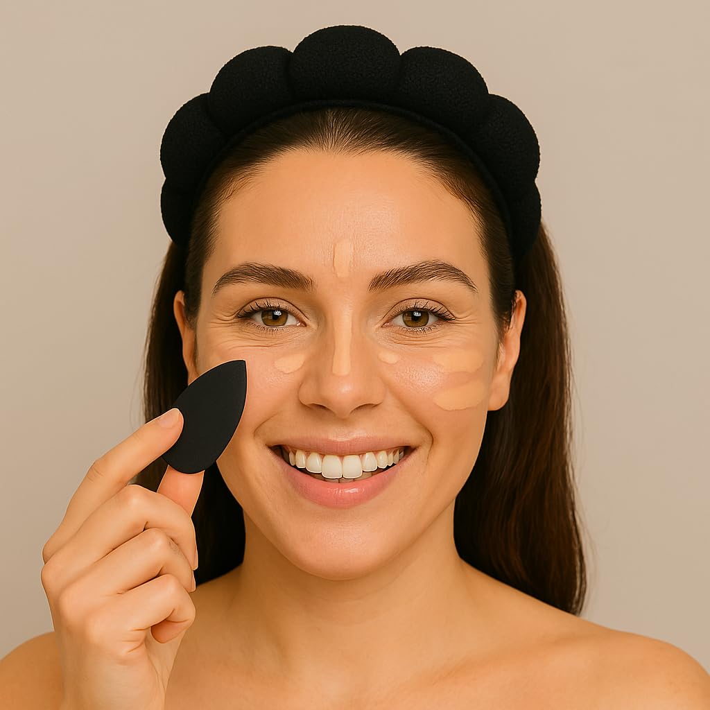 Terry Cloth Skincare Headband for Washing Face - Makeup Headband for Women, Spa Hairband, Bubble Band, Face Wash Accessory, Getting Ready for Skincare Routine