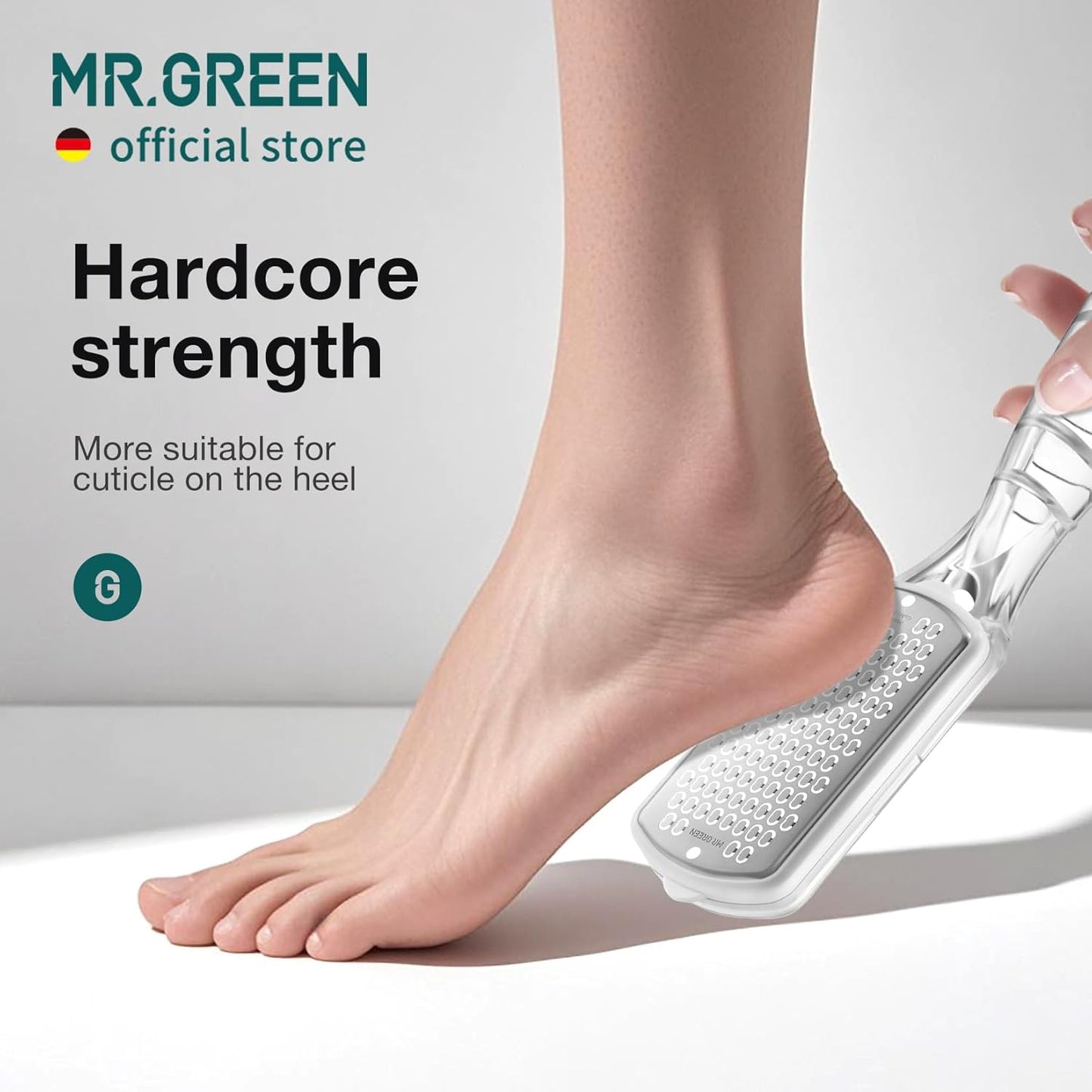 MR.GREEN Pedicure Tools Foot File Heels Rasps Callus Remover for Foot Scraper with Storage Box Stainless Steel File